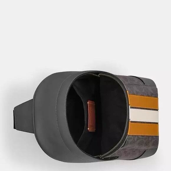 NWT Coach West Pack In Signature Canvas With Varsity Stripe CV923 - Picture 7 of 7